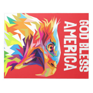 Eagle God Bless America Notepad