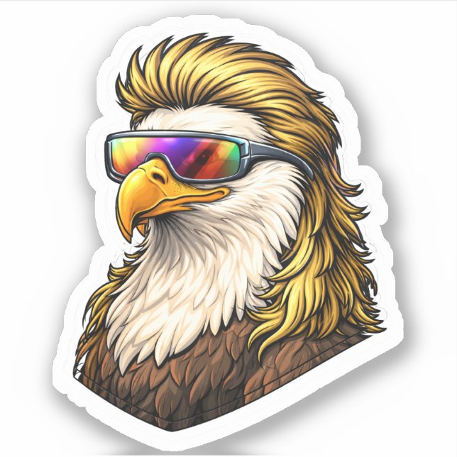 Eagle Golden Mullet Sticker (Front)