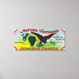 Eagle Grapes LabelNorth East, PA Canvas Print
