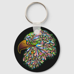 Eagle Hawk Psychedelic Keychain