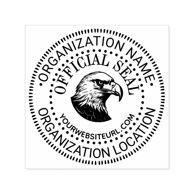 Eagle Hd Generic Custom Official Seal Name Loc URL Self-inking Stamp (Design)