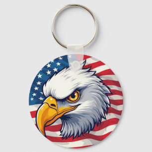 Eagle Head Graphic Tee – USA Pride Apparel Keychain