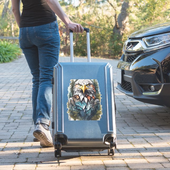 Eagle Head in Forest (Suitcase Insitu)