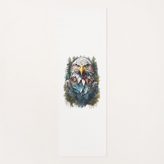 Eagle Head in Forest Yoga Mat (Front)