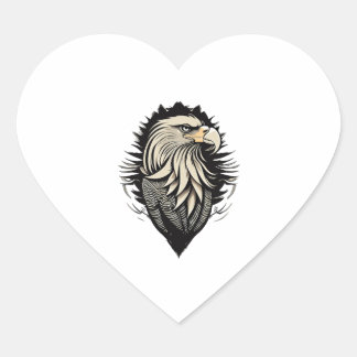 Eagle Heart Sticker