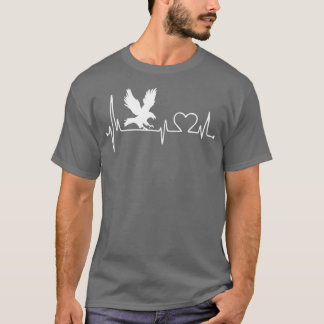 Eagle Heartbeat Falconry with Falcon or Hawk  T-Shirt