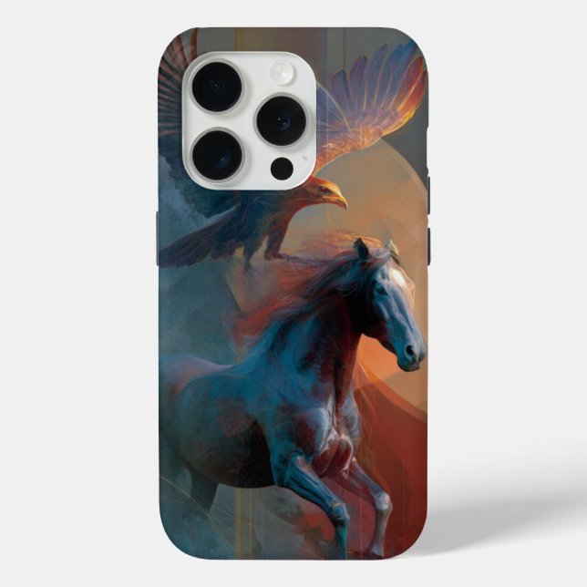 Eagle & Horse Phone Case – Bold Freedom Design (Back)