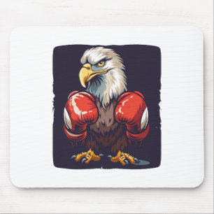 Eagle In Boxing Gloves For A Strong And Resilient Mouse Pad