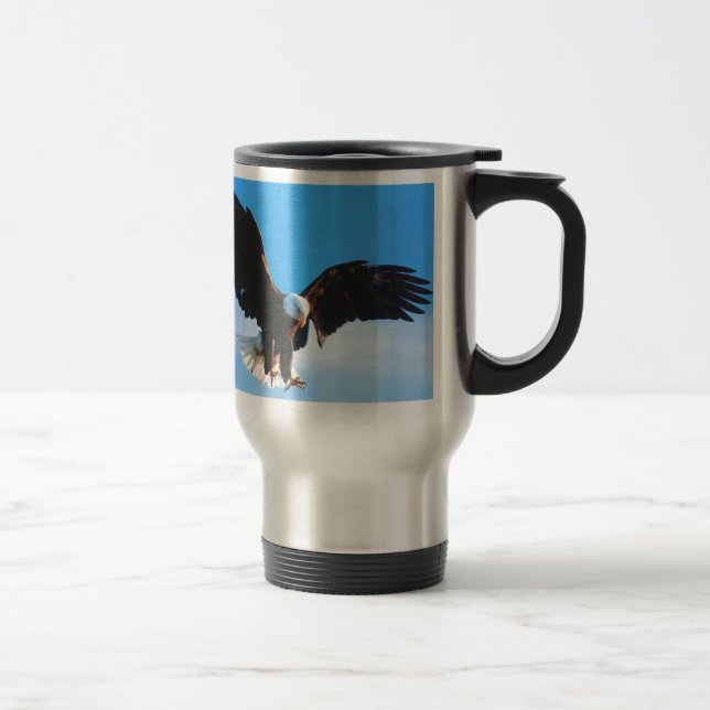 Eagle in Flight Travel Mug (Right)