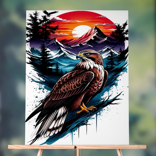Eagle in the mountain acrylic sign (Neutral)
