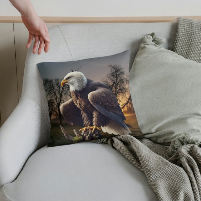 Eagle in the Wild Throw Pillow (Creator Uploaded)