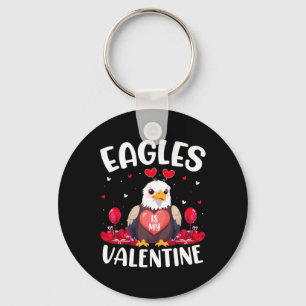 Eagle Is My Valentine Love Hearts Eagle Bird Valen Keychain