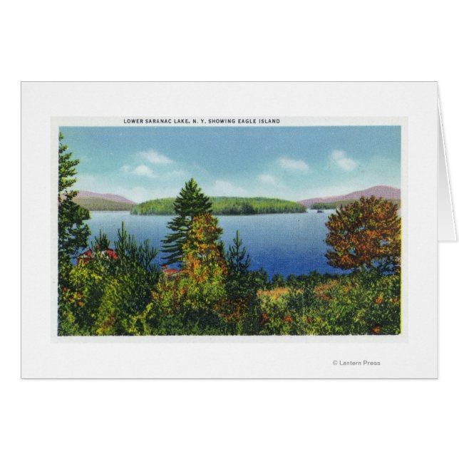 Eagle Island and Lower Saranac Lake View (Front Horizontal)