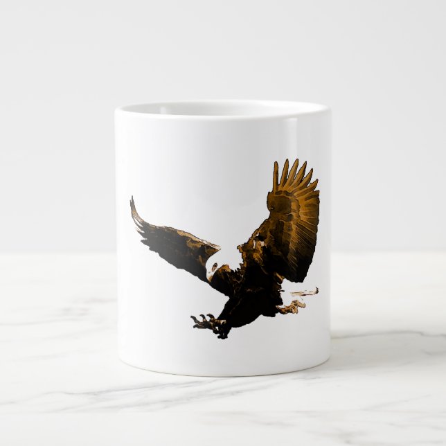 Eagle Landing Large Coffee Mug (Front)