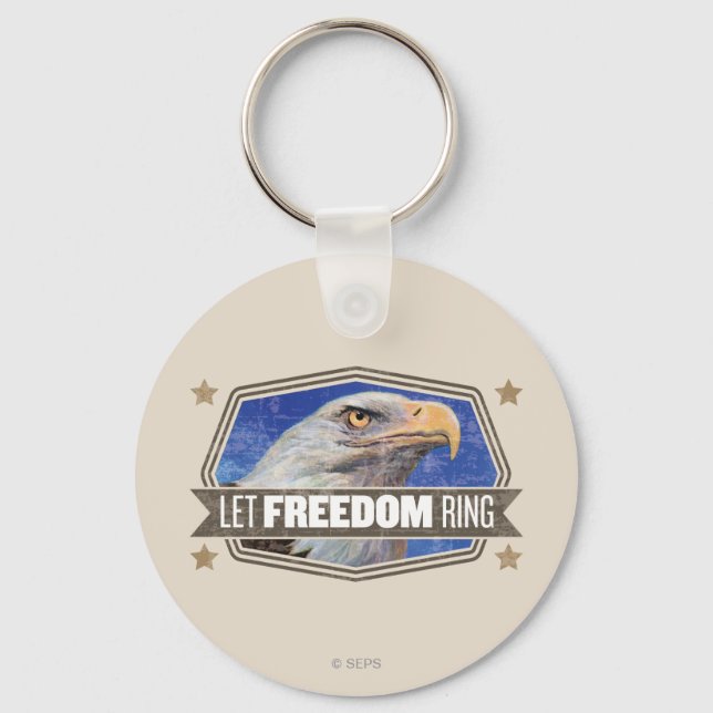 Eagle-Let Freedom Ring Keychain (Front)