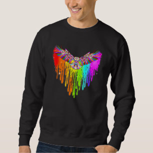 Eagle Lgbt Pride Colour Heart Gay Les Bisexual Les Sweatshirt