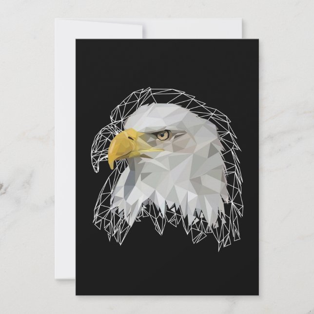 Eagle Lowpoly Holiday Card (Front)
