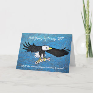Eagle majestueux "bonjour" carte de voeux