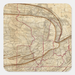 Eagle Map of the United States Square Sticker