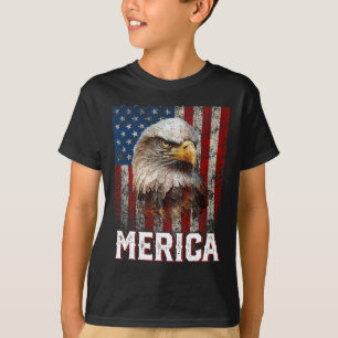 Eagle Merica Patriotic Usa Flag Eagle Of Freedom 4 T-Shirt