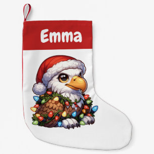 eagle Merry Christmas Winter Animals Cute eagles Small Christmas Stocking