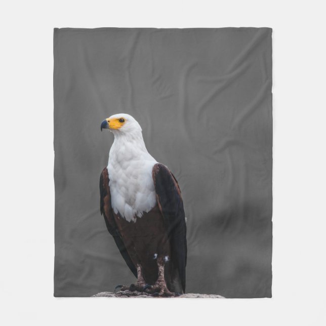 Eagle Minimalist Selective Colour Photography Fleece Blanket (Front)