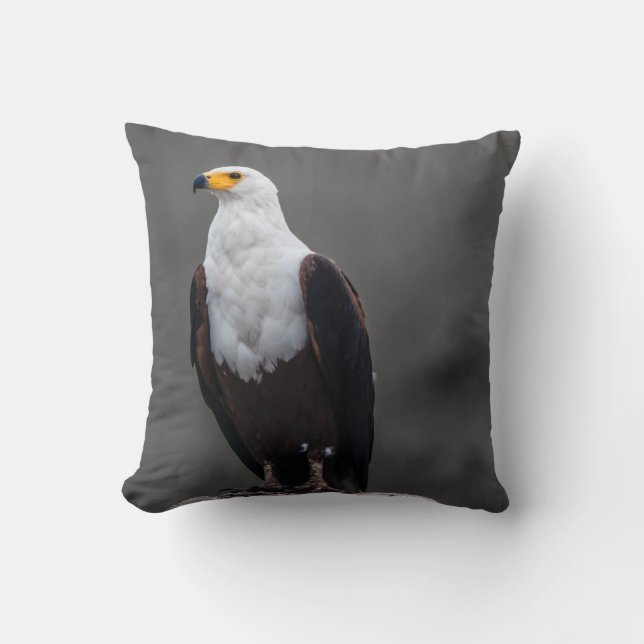 Eagle Minimalist Selective Colour Photography Throw Pillow (Front)