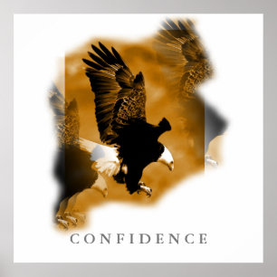 Eagle Motivation Confiance Art Carré Affiches