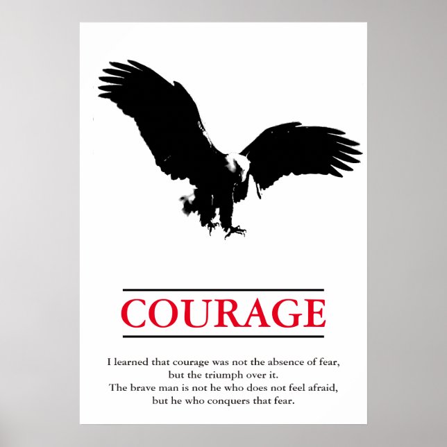 Eagle Motivational Courage Pop Art Inspirational Poster (Front)