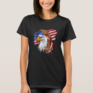 Eagle Mulle Men 4th Of July American Flag Usa T-Shirt