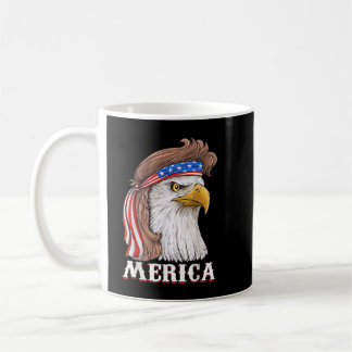 Eagle Mullet 4th Of July USA American Flag Merica  Coffee Mug