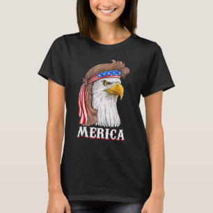 Eagle Mullet 4th Of July Usa American Flag Merica T-Shirt