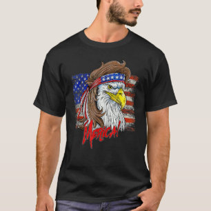Eagle Mullet 4th Of July Usa American Flag Merica  T-Shirt