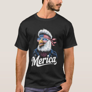 Eagle Mullet Sunglasses Merica 4th Of July USA Ame T-Shirt