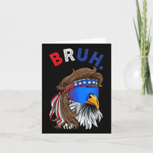 Eagle Mullet Sungles Bruh. 4th Of July Usa America Card