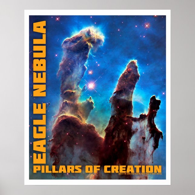 Eagle Nebula Pillars of Creation Poster (Front)