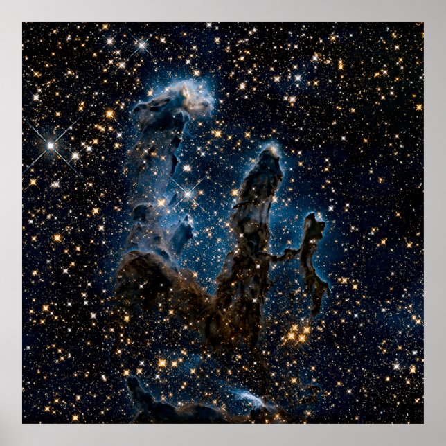 Eagle Nebula’s Pillars of Creation in Infrared Poster (Front)