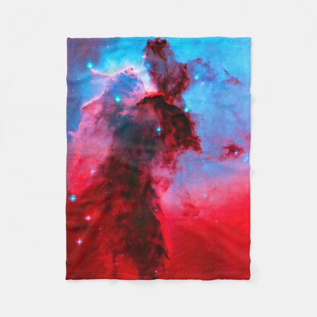 Eagle Nebula Stellar Spire Fleece Blanket (Front)