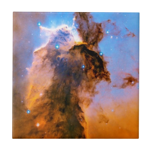 Eagle Nebula Stellar Spire NASA Hubble Space Photo Tile (Front)