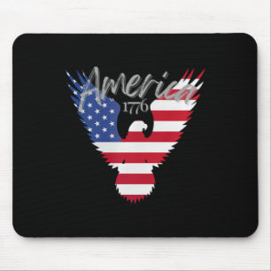 Eagle Of America1776 Patriotic Usa Flag 4th Of Jul Mouse Pad