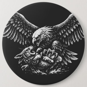 Eagle of Ashes by BurnsInHell 6 Inch Round Button