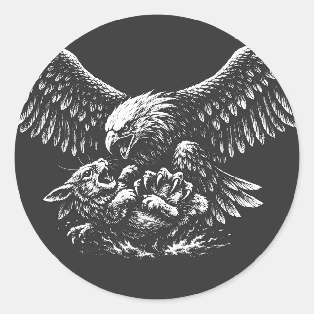Eagle of Ashes by BurnsInHell Classic Round Sticker (Front)