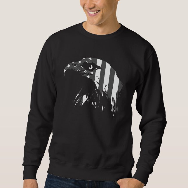 Eagle Old Glory American Flag Usa Sweatshirt (Front)