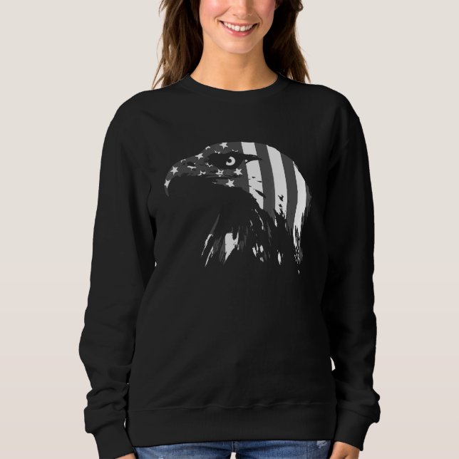 Eagle Old Glory American Flag Usa Sweatshirt (Front)