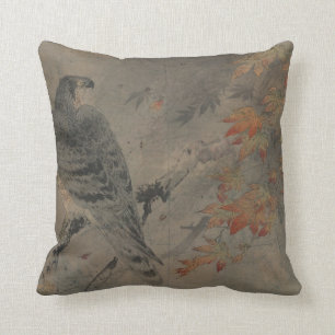 Eagle on a Maple Branch Throw Pillow