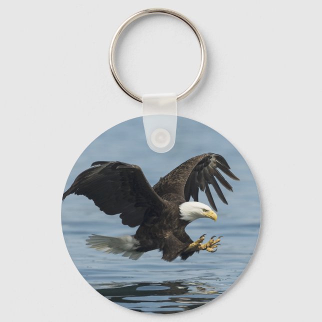 Eagle on Approach Keychain (Front)