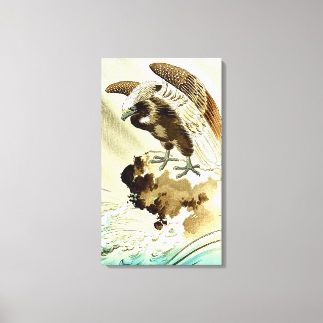 Eagle over Waves Tsuchiya Koitsu 1930s  Canvas Print (Front)