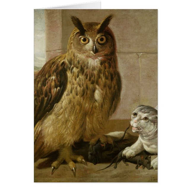 Eagle Owl and Cat with Dead Rats (Front)