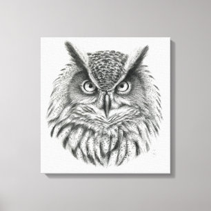 Eagle Owl by Svetlana Ledneva-Schukina G046 Canvas Print