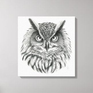Eagle Owl by Svetlana Ledneva-Schukina G046 Canvas Print